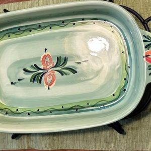 Gail Pittman Provence Rectangle Baker with Metal Stand